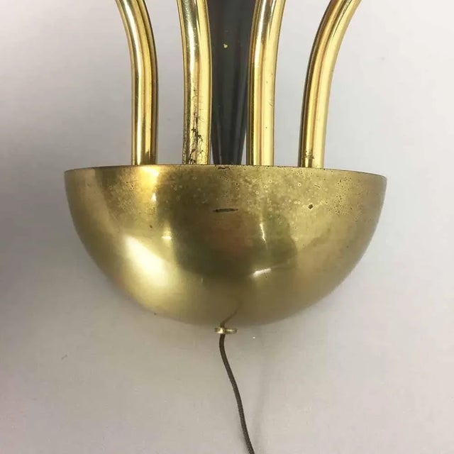 Gold Italian Wall Light in Metal and Brass, 1960s For Sale - Image 8 of 10