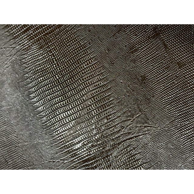 Modern Mid 20th Century Faux Snakeskin Game Table with Removable Top For Sale - Image 3 of 18