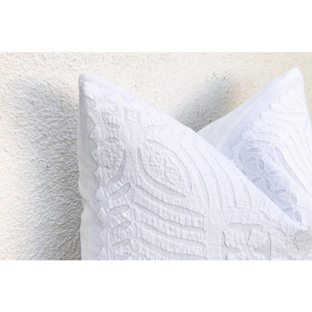 Creama Orchid Appliqué Pillow Cover For Sale - Image 4 of 7