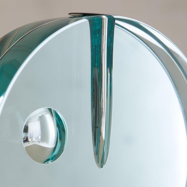 Italian Round Crystal Vase by Pierangelo Gallotti & Luigi Radice, 1960s For Sale In Chicago - Image 6 of 8