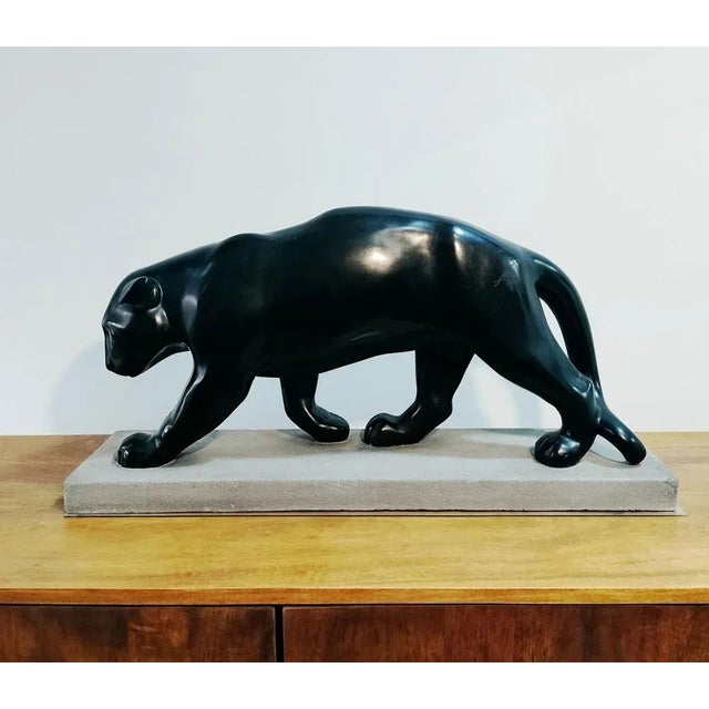 Black Beauvais, Panther, 1920s-1940s, Ceramic For Sale - Image 8 of 13