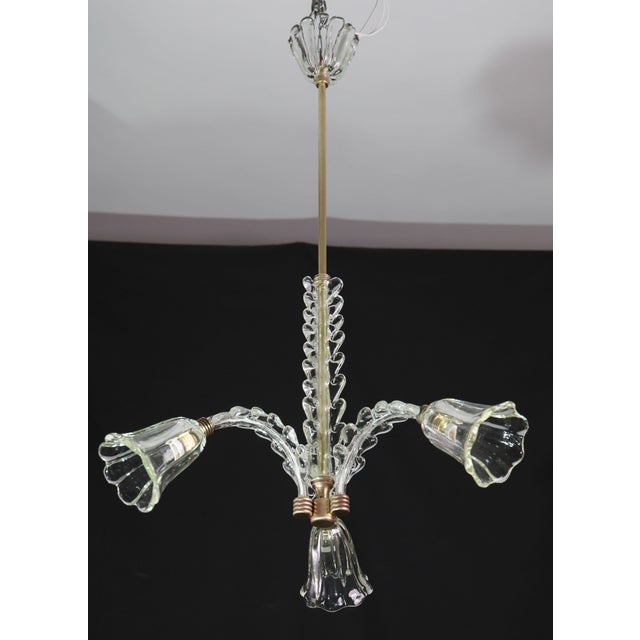 Charming Art Decò Chandelier by Barovier E Toso, 1940s For Sale - Image 4 of 16
