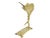 Stunning unique solid brass tall swordfish on base figurine. It is a great piece for beach home décor, Coastal Bathroom...