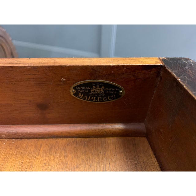 Wood Chippendale Style Writing Table in Carved Mahogany, 1900 For Sale - Image 7 of 18