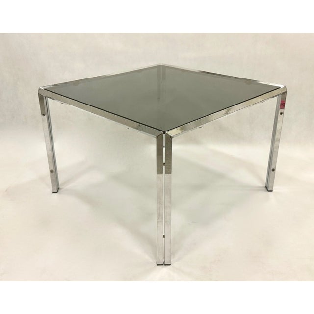 Mid-Century Chrome and Smoked Glass Coffee Table, 1980s For Sale - Image 10 of 10
