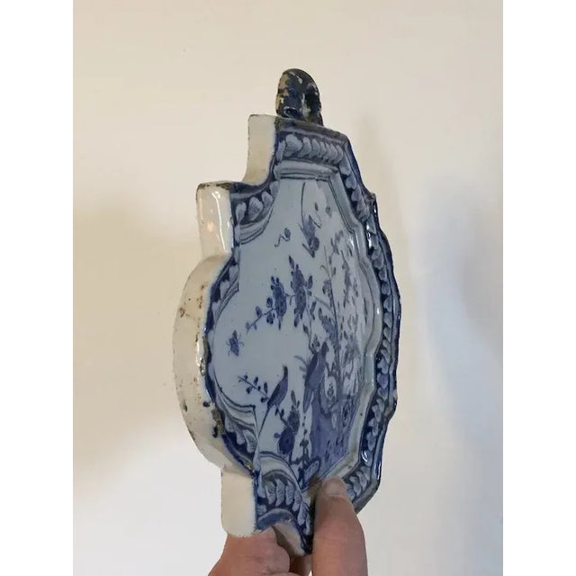 Antique Circa 1740 Dutch Delft Faience Wall Plaque in the Chinese Kangxi Taste For Sale In New York - Image 6 of 13