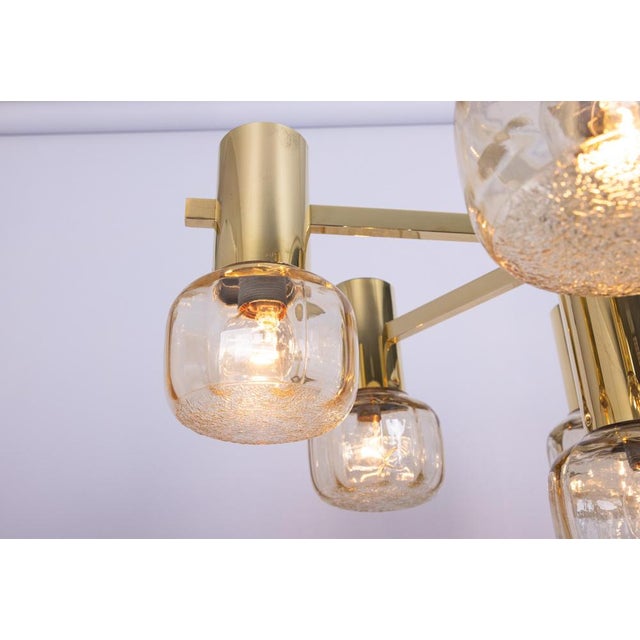 Large Sciolari Brass Chandelier, Germany, 1960s For Sale - Image 6 of 12