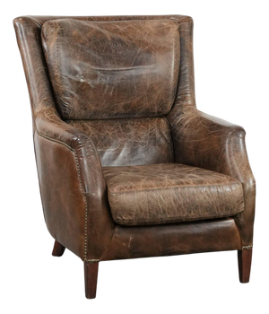 Vintage Brown Cowhide Armchair