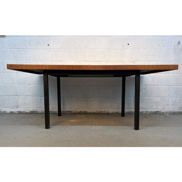 Mid 20th Century Attributed to Milo Baughman for Directional Mid-Century Mixed Wood Expanding Leaf Dining Table For Sale - Image 12 of 15