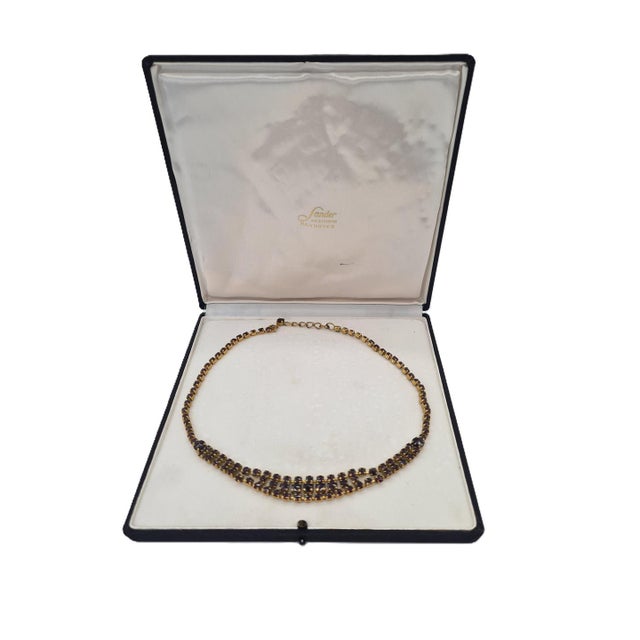 Necklace with Natural Garnets in Sander Jewelry Box, Hannover, Germany, 1960s For Sale - Image 10 of 10