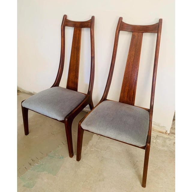 Wood Mid-Century Modern Walnut Low Chairs - A Pair For Sale - Image 7 of 11