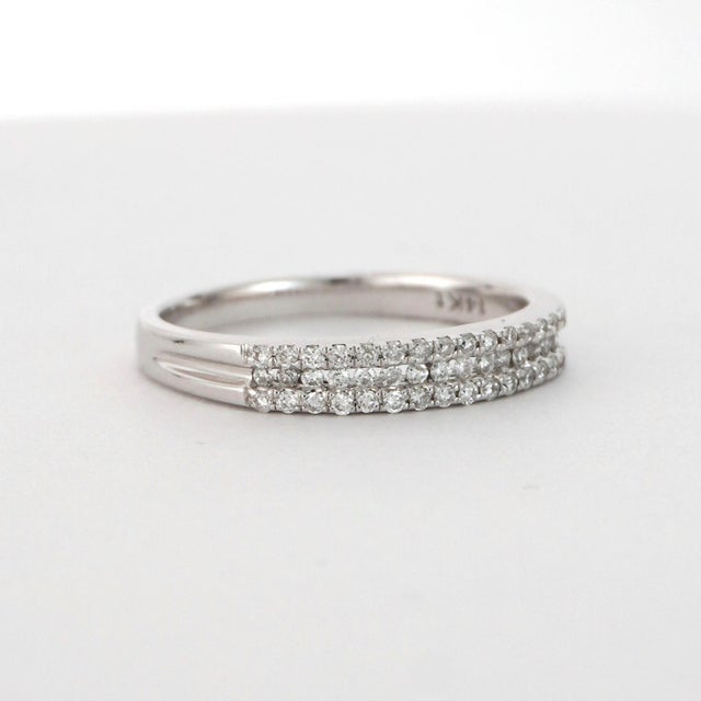 14k Gold Ring With 0.3 Carat Diamonds Size 7 Resizable For Sale - Image 16 of 18