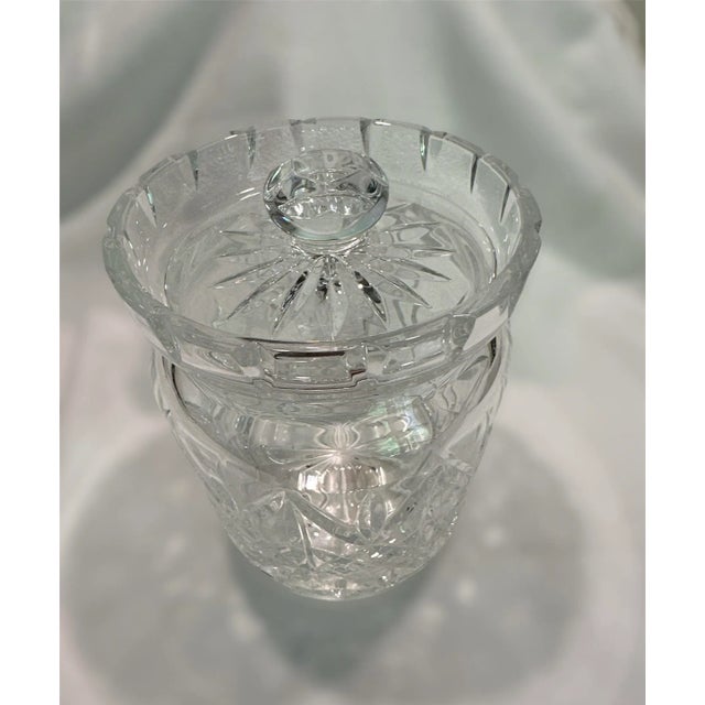 Mid 20th Century Waterford Crystal Glass Jim O’Leary Biscuit Barrel For Sale - Image 5 of 11