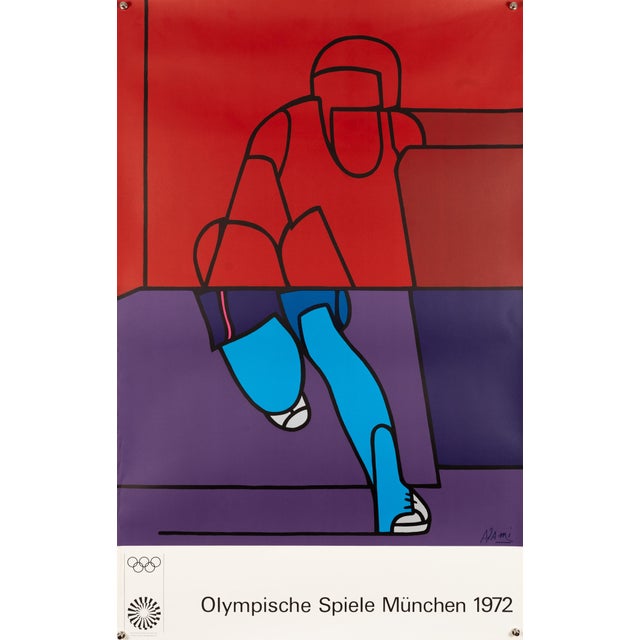 Munich Olympics Serigraph Poster by Valerio Adami, 1972 For Sale - Image 9 of 9