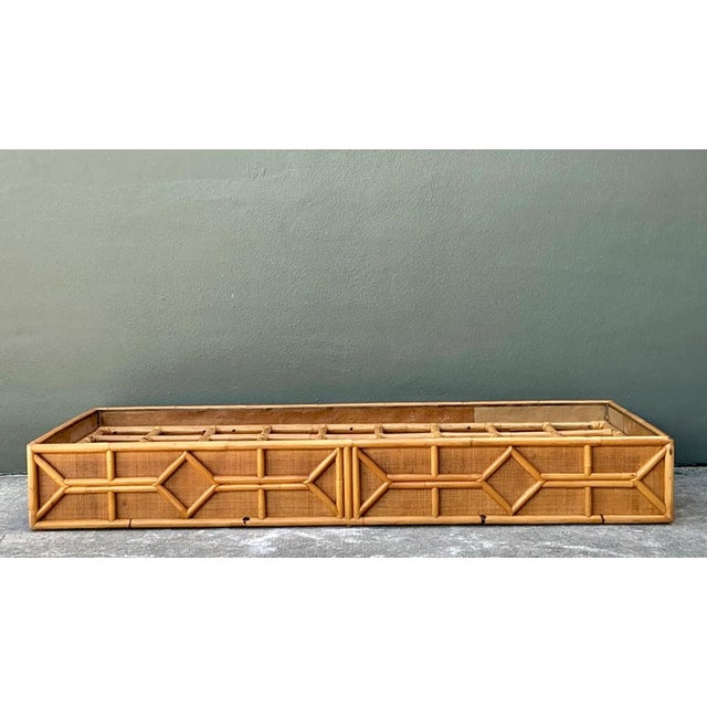 Vintage Rattan Chaise Platform For Sale - Image 4 of 12