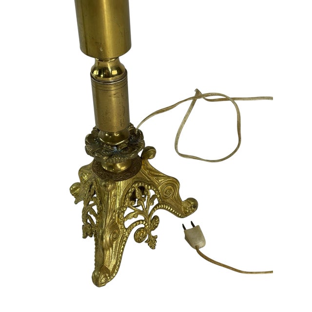 1960s Vintage Sculptural Brass Neoclassical Revival Table Lamps - a Pair For Sale In Cincinnati - Image 6 of 12