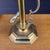 American Vintage Homestead Shoppe of Indiana Brass Candlestick Lamp With Scrolled Brass Handle For Sale - Image 3 of 11