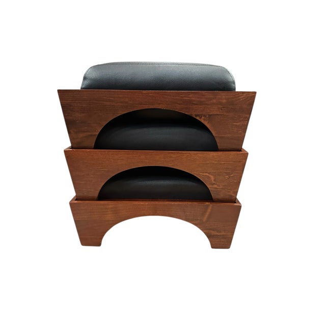 Contemporary Levenger Stacking Black Foot Stools - Set of 3 For Sale - Image 11 of 12