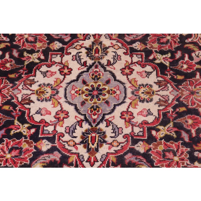 1980s Rustic Persian Red/Black Wool Rug - 9'5'' X 13'1'' For Sale - Image 5 of 10