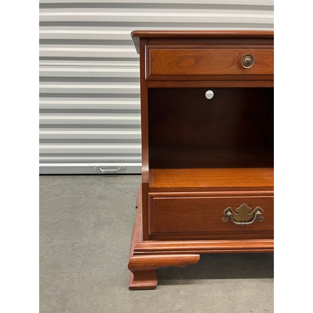 Solid Cherry Bedroom Side Table 1950s For Sale - Image 10 of 11