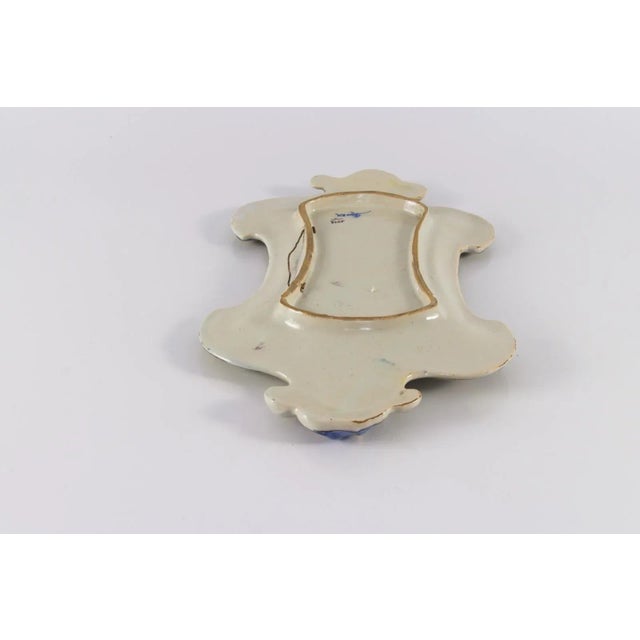 Vintage French Ceramic Wall Plate from Rouen For Sale - Image 4 of 18