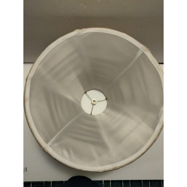 Mid-century pleated fabric lamp shade