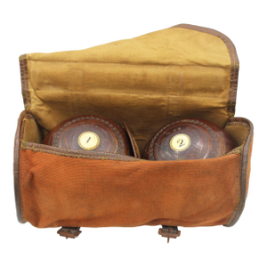 Early 20th Century English Lawn Bowl Set by Jacques & Son, London, in Carrying Bag
