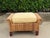 Contemporary Vintage Woven Banana Leaf Ottoman With Upholstered Cushion For Sale - Image 3 of 10