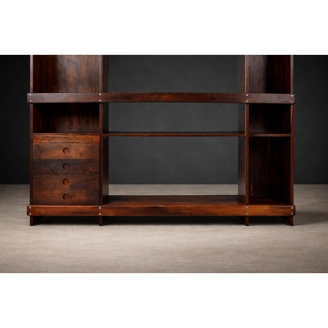 Mid-Century Modern Brazilian Modern Bookshelf in Rosewood, Sergio Rodrigues, C. 1968 For Sale - Image 3 of 15