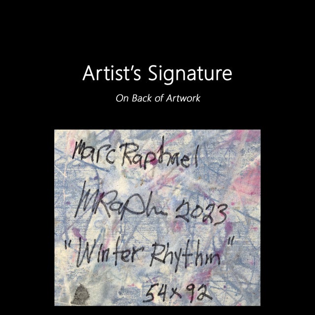 Winter Rhythm - Original Large Blue Abstract Expressionist Acrylic Painting on Canvas For Sale - Image 9 of 9