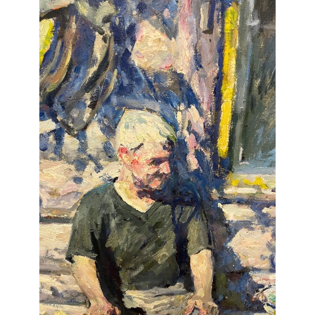 1990s Georgij Moroz, Grandfather and Grandson, 1996, Oil on Canvas, Framed For Sale - Image 5 of 6