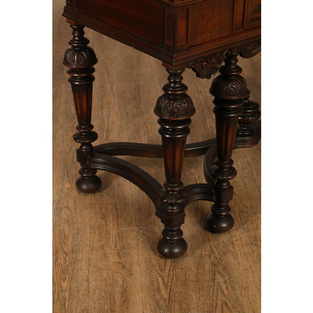 Rockford Republic Furniture Company 1920's Walnut China Display Cabinet For Sale - Image 11 of 18
