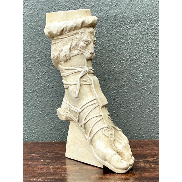 Vintage Plaster Roman Foot Sculpture For Sale In West Palm - Image 6 of 17