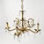 Metal Vintage Brass and Crystal Chandelier Petite 5 Arm Made in Spain For Sale - Image 7 of 13