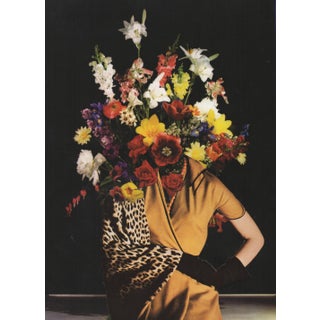 Contemporary Fashion and Floral Handmade Collage "Floral Fantasia" For Sale