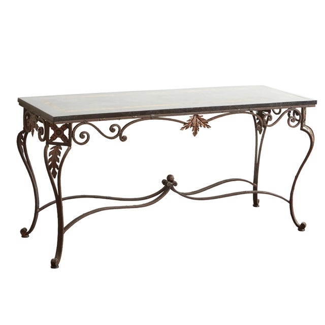 A beautifully crafted Italian console or entry table, handcrafted during the mid to late 20th century, showcasing the...