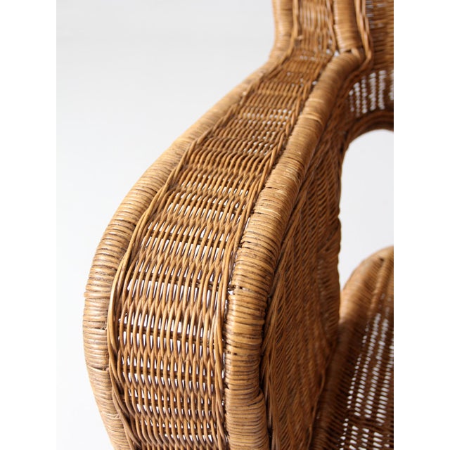Vintage Wicker Armchair For Sale - Image 13 of 18