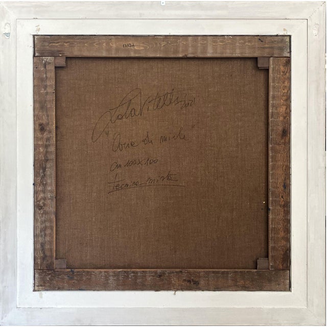 Black Lola Vitelli, Aria di Miele, 2021, Mixed Media on Canvas, Framed For Sale - Image 8 of 11