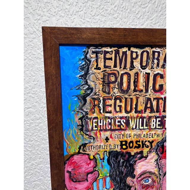 One-of-a-Kind Large Painting on Board by Serg Graff "Caricature". Coa Attached For Sale - Image 12 of 13