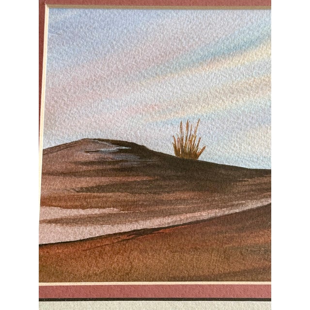 J Yazzie Desert Landscape Framed Art Southwest Rustic Decor 1998 Navajo For Sale - Image 6 of 9