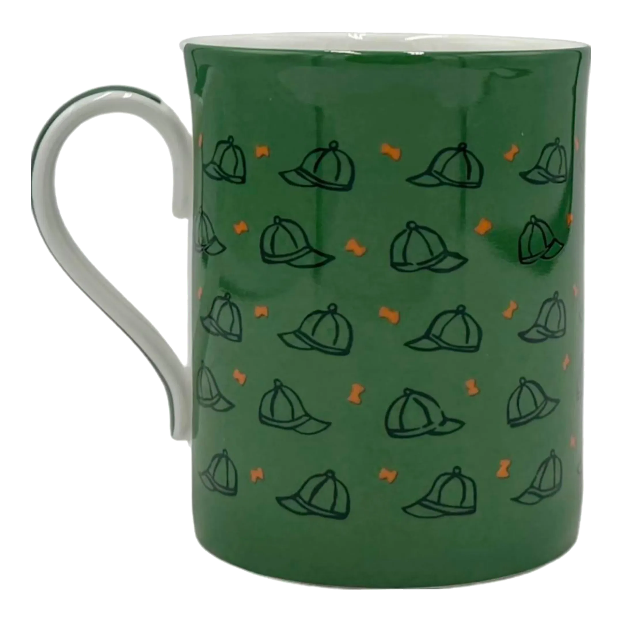 1990s Hermès Paris Green Equestrian Jockey Cap Mug | Chairish