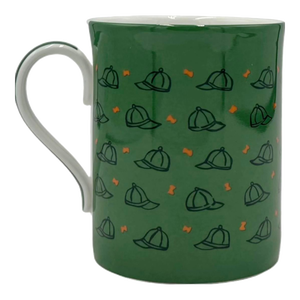 1990s Hermès Paris Green Equestrian Jockey Cap Mug