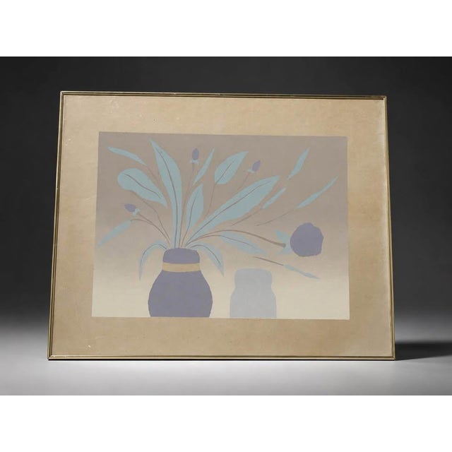 Vintage-Style Minimalist Botanical Wall Art in Gold Frame For Sale In Miami - Image 6 of 6