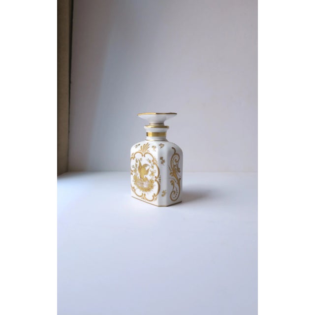 Italian Porcelain Vanity Bottle Bird Design Rococo Style For Sale - Image 10 of 13