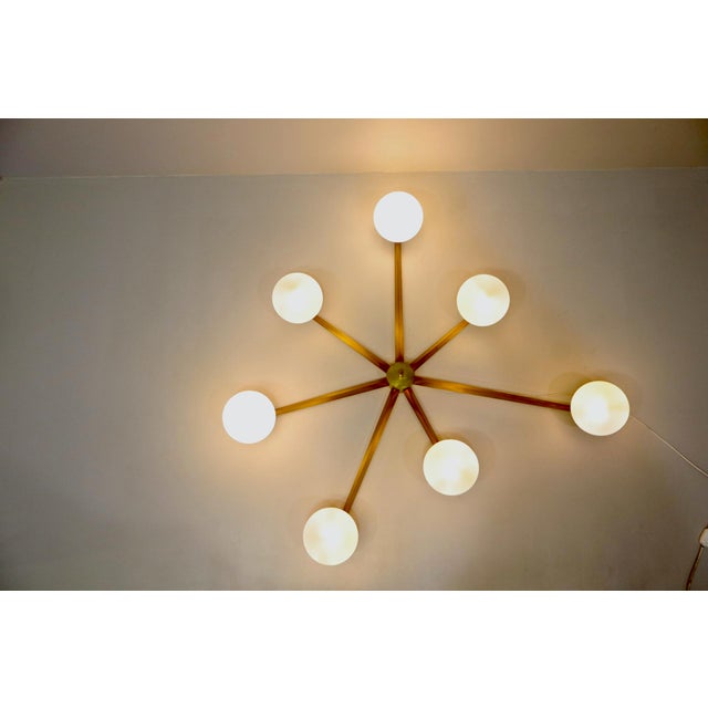 Stella Sette Lune Chandelier by Angelo Lelii for Arredoluce, Italy, 1960s For Sale - Image 15 of 16