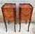 Wood Pair of French Louis XV Style Marquetry Bedside Tables with Three Drawers, 1920s For Sale - Image 7 of 13