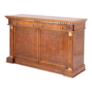 Mid 20th Century Empire Style Walnut Buffet For Sale