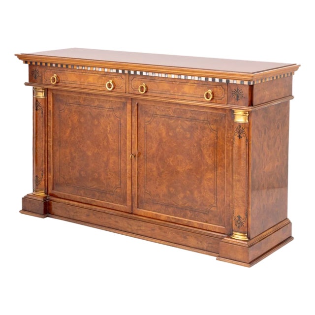 Mid 20th Century Empire Style Walnut Buffet For Sale