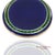 Gold Vintage 18k 750 Yellow Gold Royal Blue & Green Enamel Locket Pendant Necklace For Sale - Image 8 of 10