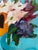 Contemporary “Summer Reckless” Original Acrylic Contemporary Expressionism Floral Still Life by Linda McDonough For Sale - Image 3 of 7